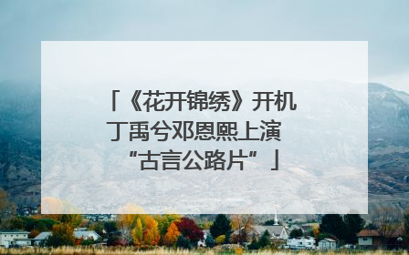 《花开锦绣》开机 丁禹兮邓恩熙上演“古言公路片”