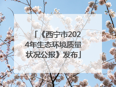 《西宁市2024年生态环境质量状况公报》发布