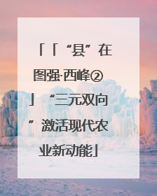 「“县”在图强·西峰②」“三元双向”激活现代农业新动能