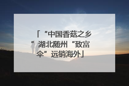 “中国香菇之乡”湖北随州“致富伞”远销海外
