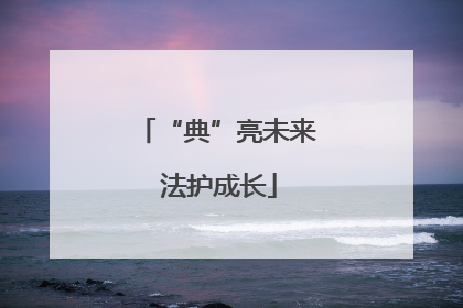 “典”亮未来 法护成长