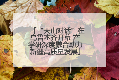 “天山对话”在乌鲁木齐开幕 产学研深度融合助力新疆高质量发展