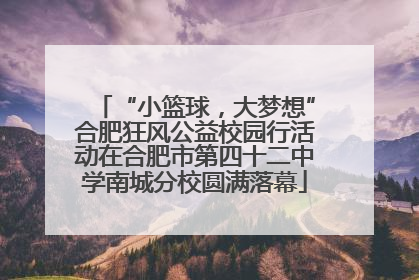 “小篮球，大梦想”合肥狂风公益校园行活动在合肥市第四十二中学南城分校圆满落幕