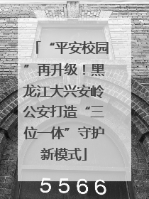 “平安校园”再升级！黑龙江大兴安岭公安打造“三位一体”守护新模式