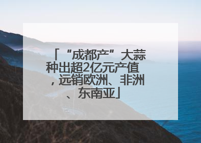 “成都产”大蒜种出超2亿元产值，远销欧洲、非洲、东南亚