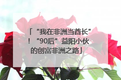 “我在非洲当酋长”！“90后”益阳小伙的创富非洲之路