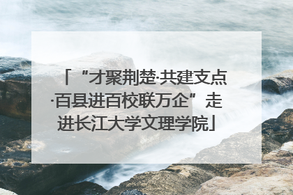 “才聚荆楚·共建支点·百县进百校联万企”走进长江大学文理学院