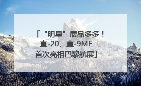 “明星”展品多多！直-20、直-9ME首次亮相巴黎航展