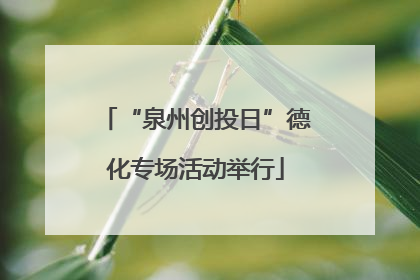 “泉州创投日”德化专场活动举行