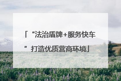 “法治盾牌+服务快车”打造优质营商环境