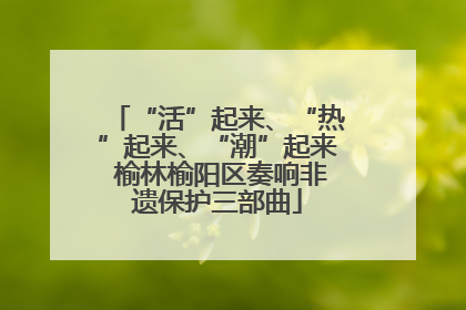 “活”起来、“热”起来、“潮”起来 榆林榆阳区奏响非遗保护三部曲