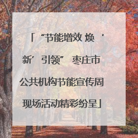 “节能增效 焕‘新’引领” 枣庄市公共机构节能宣传周现场活动精彩纷呈