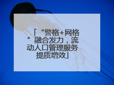 “警格+网格”融合发力，流动人口管理服务提质增效