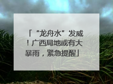 “龙舟水”发威！广西局地或有大暴雨，紧急提醒
