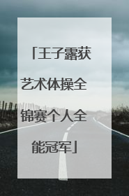 王子露获艺术体操全锦赛个人全能冠军