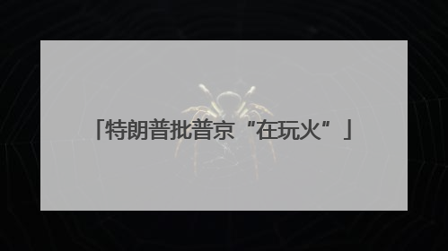 特朗普批普京“在玩火”