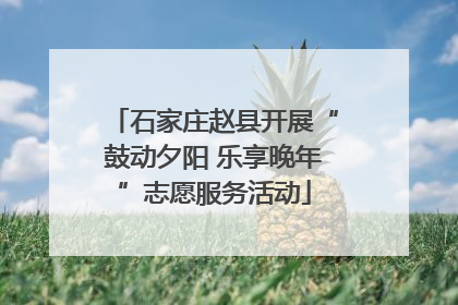 石家庄赵县开展“鼓动夕阳 乐享晚年”志愿服务活动
