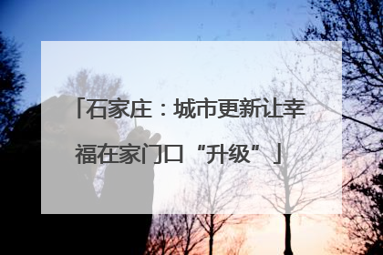 石家庄：城市更新让幸福在家门口“升级”