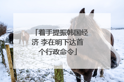 着手提振韩国经济 李在明下达首个行政命令