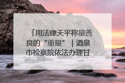 用法律天平称量善良的“重量”｜酒泉市检察院依法办理甘肃首例社区矫正对象见义勇为减刑案