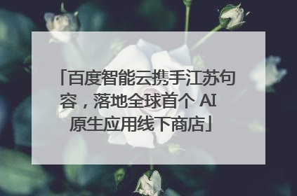 百度智能云携手江苏句容，落地全球首个 AI 原生应用线下商店