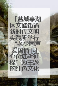 盐城亭湖区文峰街道新时代文明实践所举行“老少同声爱国情 同心奋进新征程”为主题的红色文化活动