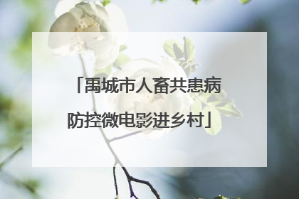 禹城市人畜共患病防控微电影进乡村