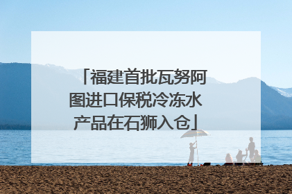福建首批瓦努阿图进口保税冷冻水产品在石狮入仓