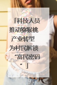 科技人员推动猕猴桃产业转型 为村民解锁“富民密码”