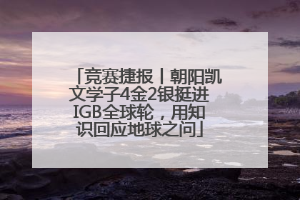 竞赛捷报丨朝阳凯文学子4金2银挺进IGB全球轮，用知识回应地球之问