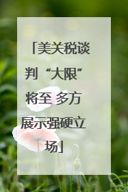 美关税谈判“大限”将至 多方展示强硬立场