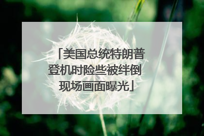 美国总统特朗普登机时险些被绊倒 现场画面曝光