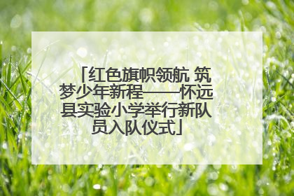 红色旗帜领航 筑梦少年新程——怀远县实验小学举行新队员入队仪式