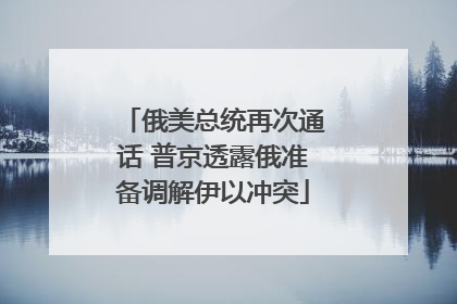俄美总统再次通话 普京透露俄准备调解伊以冲突