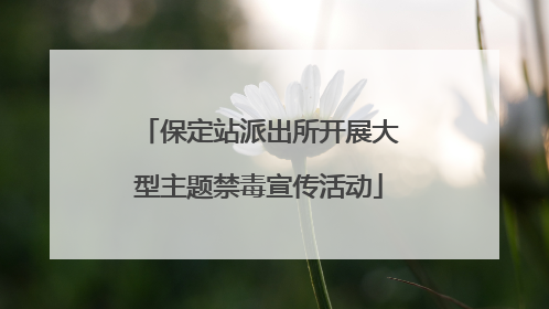 保定站派出所开展大型主题禁毒宣传活动