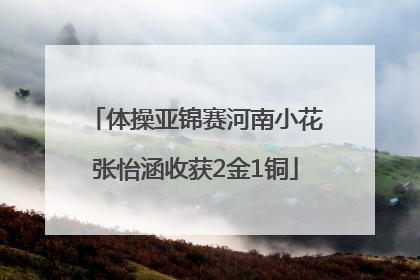 体操亚锦赛河南小花张怡涵收获2金1铜