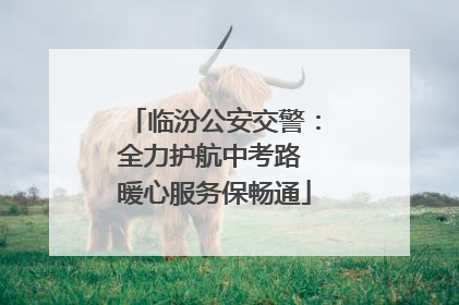 临汾公安交警：全力护航中考路 暖心服务保畅通
