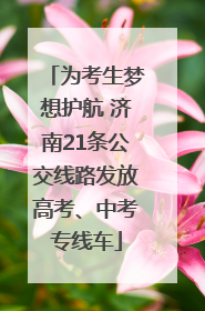 为考生梦想护航 济南21条公交线路发放高考、中考专线车