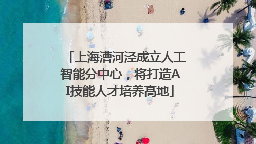 上海漕河泾成立人工智能分中心，将打造AI技能人才培养高地