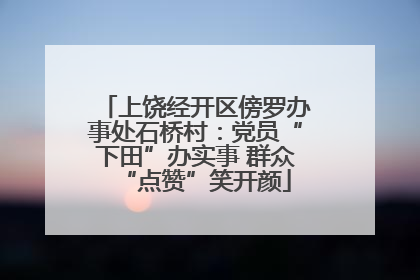 上饶经开区傍罗办事处石桥村：党员“下田”办实事 群众“点赞”笑开颜