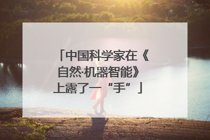 中国科学家在《自然·机器智能》上露了一“手”