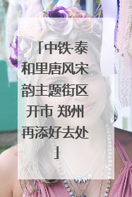 中铁·泰和里唐风宋韵主题街区开市 郑州再添好去处