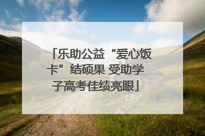 乐助公益“爱心饭卡”结硕果 受助学子高考佳绩亮眼