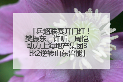 乒超联赛开门红！樊振东、许昕、周恺助力上海地产集团3比2逆转山东鲁能