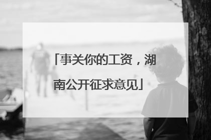 事关你的工资，湖南公开征求意见