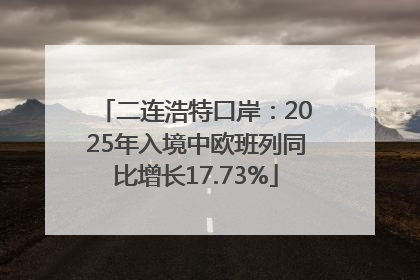 二连浩特口岸：2025年入境中欧班列同比增长17.73%