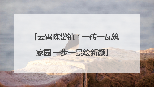 云霄陈岱镇：一砖一瓦筑家园 一步一景绘新颜