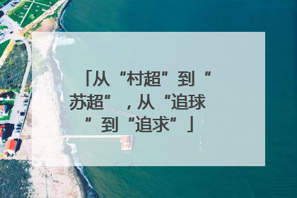 从“村超”到“苏超”，从“追球”到“追求”