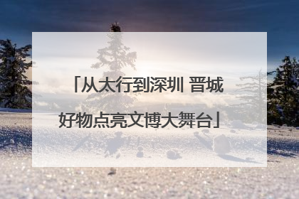 从太行到深圳 晋城好物点亮文博大舞台
