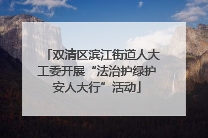 双清区滨江街道人大工委开展“法治护绿护安人大行”活动